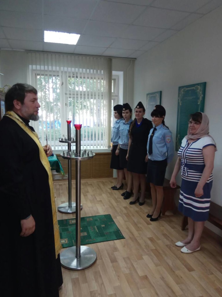 Молебен о здравии в Центре профподготовки МВД